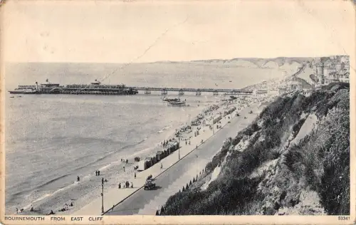 uk39704 bournemouth from east cliff real photo uk lot 23 uk