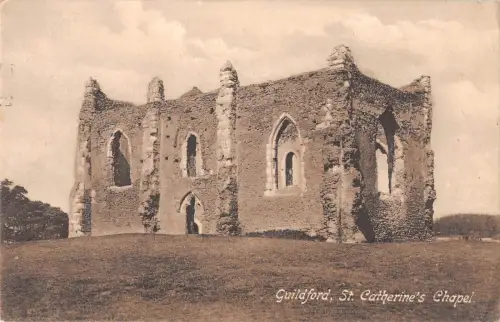 uk39706 st catherines chapel guildford real photo uk lot 23 uk