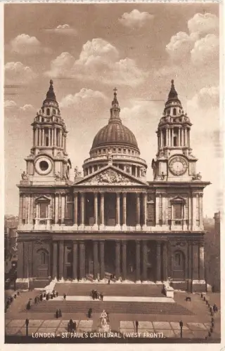BF34603 st paul s cathderral west front london uk front/back scan