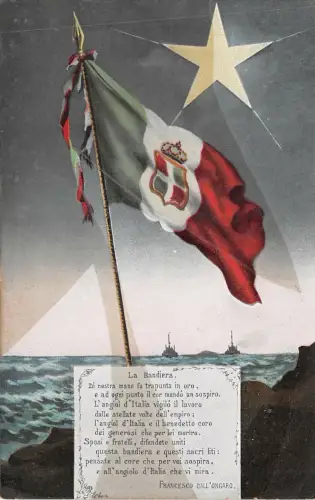 Lot194 Flagge La Bandiera Francesco Dall Ongaro Italien Patriotische Poesie