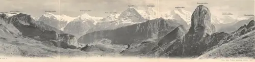 Lot188 eiger jungfrau schweiz mönch breithorn dreifach postkarte