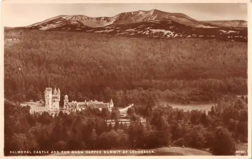 uk38629 balmoral castle and loch nagar scotland real photo uk lot 18 uk