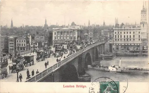 BR58309 London Bridge Ship Bateaux Chariot UK