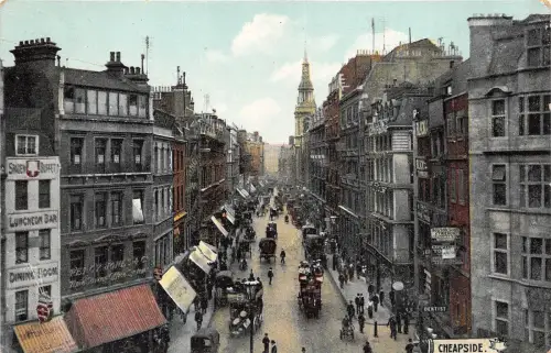 B85659 car voiture cheapside looking east london uk