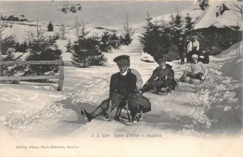br106781 sport d hiver lugeurs switzerland geneve