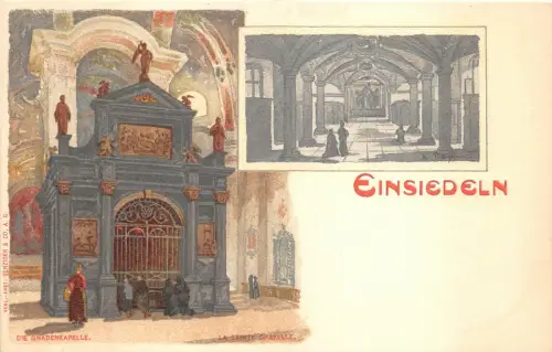 Lot105 schweiz einsiedeln litho die Gnadenkapelle