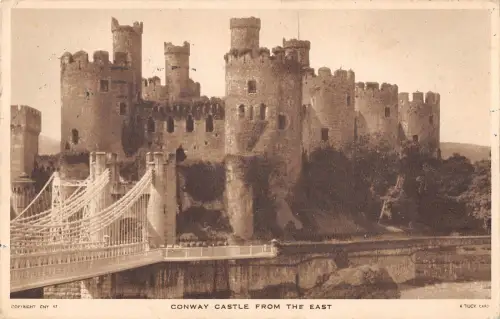 uk38848 conway castle from the east wales real photo uk lot 19 uk