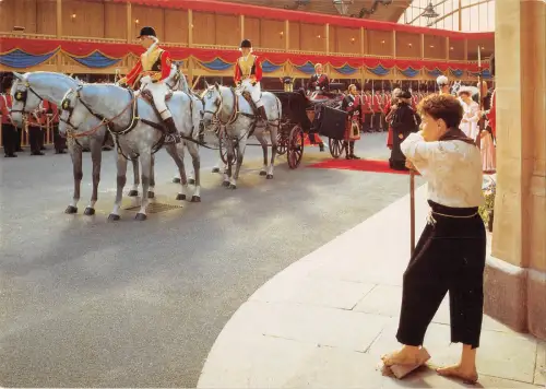 uk6253 royal party madame tussauds london uk horse windsor eton