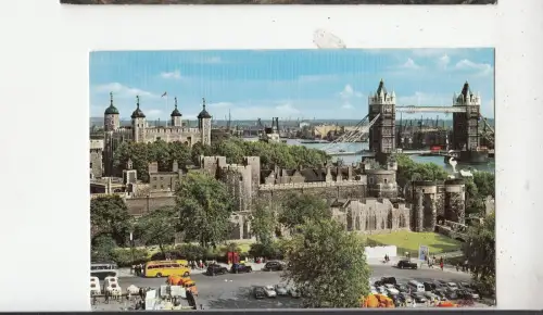 BF29037 the tower of london and tower bridge UK front/back image