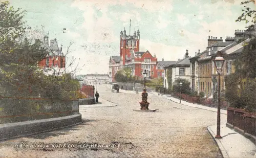 BR64510 Queen Victoria Road and College Newcastle UK