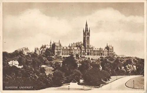 uk389245 glasgow university scotland real photo uk lot 19 uk