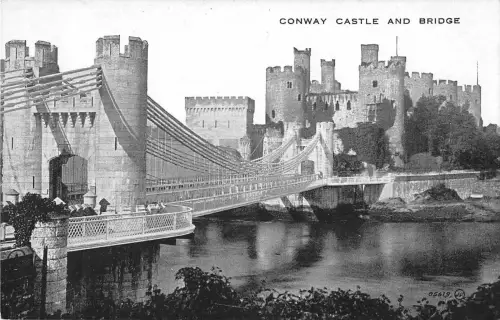 uk38494 conwy castle and bridge wales real photo uk lot 17 uk