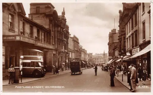 uk51311 portland street kilmarnock scotland real photo uk bus station