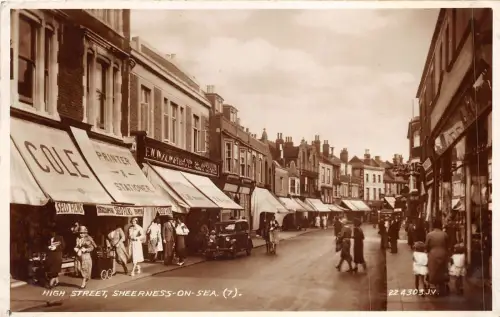 uk51352 high street sheerness on sea real photo uk shop