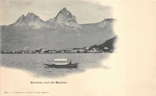 Lot105 schweiz brunnen und die mythen boot litho