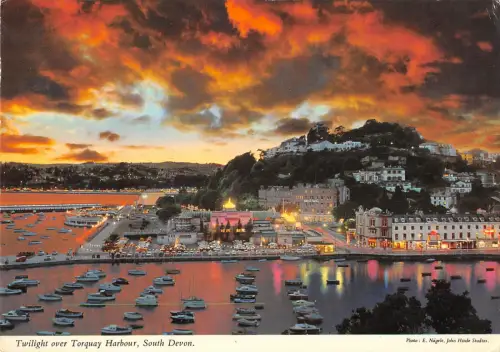 uk35730 twilight over torquay harbour south devon uk lot 3 uk