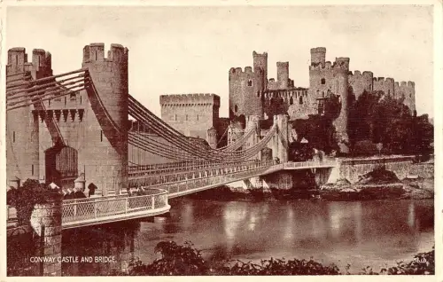 uk38497 conwy castle and bridge wales real photo uk lot 17 uk