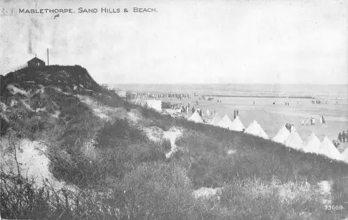uk38458 sands hill and beach mablethorpe real photo uk lot 17 uk