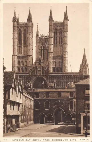 uk38426 exchequer gate lincoln cathedral real photo uk lot 17 uk