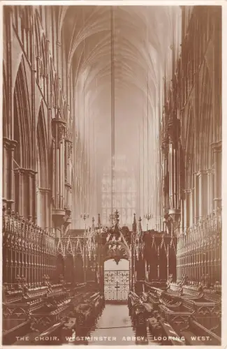 BR80235 The Chor Westminster Abbey Looking West London Echtfoto UK