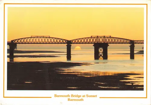 uk36148 barmouth bridge and sunset wales uk lot 5 uk