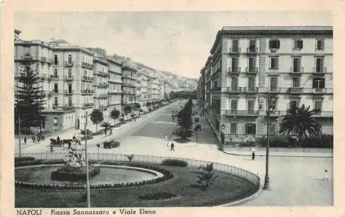 Lot 84 Napoli Neapel Piazza Sannazzaro und Viale Elena Italien Kutsche