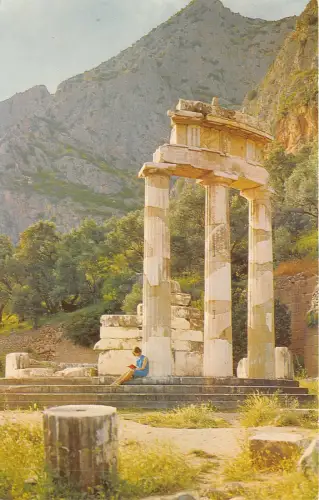 lot 23 delphi tholos marmaria greece olympic airways boeing flugzeug werbung