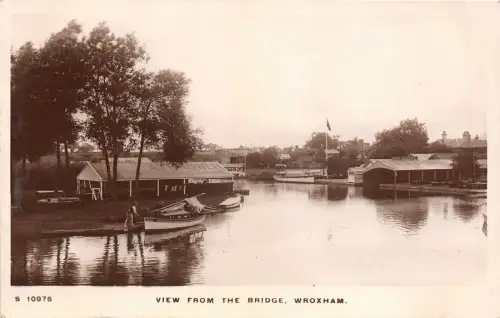 uk40247 view from the bridge wroxham real photo uk