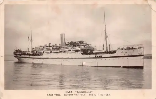 Lot262 hmt neuralia real photo ship uk liner