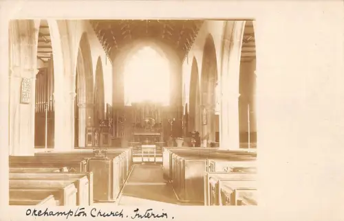 BR98569 Okehampton Kirche Innenraum UK Echtfoto