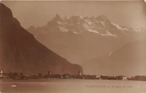 Lot 78 Echtfoto villeneuve et le dent du midi schweiz