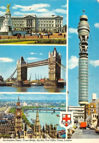 BR89307 Buckingham Palace Tower Bridge Big Ben London UK