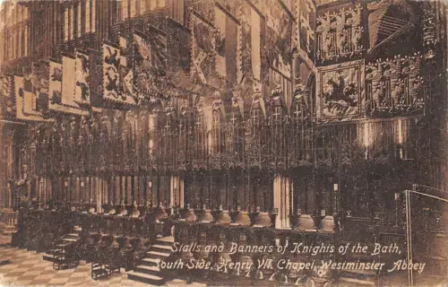 BR94293 Westminster Abbey London Stände und Banner von Knights of the Bath UK