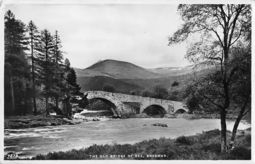 uk37434 old bridge of dee braemar scotland real photo uk lot 11 uk