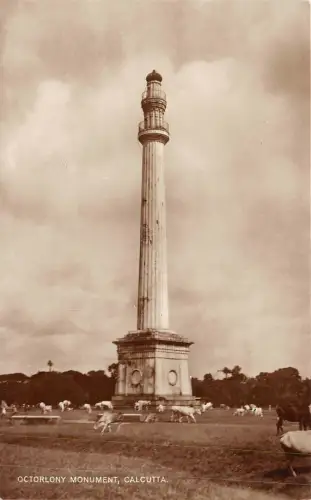Lot 77 Octorlony Monument Calcutta Echtfoto Kuh Indien