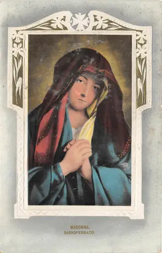 Lot 43 Sassoferrato Madonna Gemälde Postkarte Italien religiös geprägt