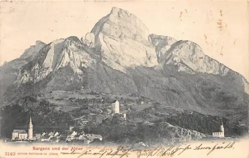 bg18649 Sargans und der alvier Schweiz
