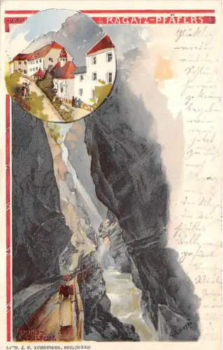 bg18917 Bad Ragaz Litho Ragatz Schweiz