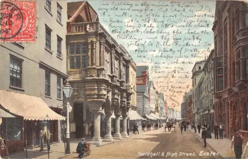 BR81843 Guildhall and High Street Exeter Chariot UK TCV