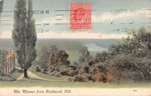 BR81676 the thames from richmond hill uk TCV