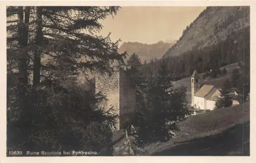 Lot 103 Schweiz Echtfoto Ruine Spaniola bei Pontresina
