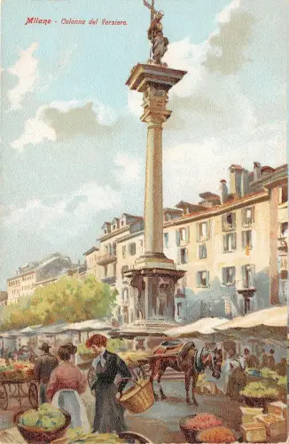 Lot 97 colonna del verziere milano milan italien Gemälde Postkarte Markt
