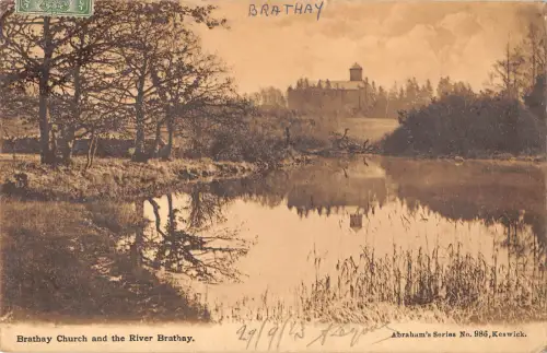 uk37716 brathay church and river brathay real photo uk lot 13 uk
