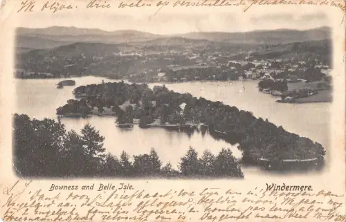 uk37957 bowness and belle isle windermere real photo uk lot 14 uk