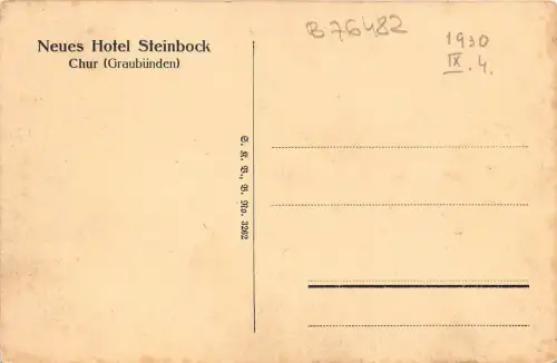 B76482 Schweiz Chur Hotel Steinbock