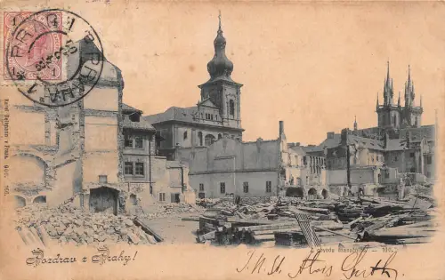 Lot334 pozdrav z prahy prag praha Tschechien