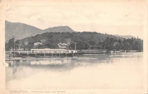uk38363 waterhead hotel and gondola coniston real photo uk lot 16 uk