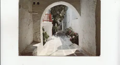 BF26149 mycondos malerische Straße Griechenland Vorder-/Rückseite Bild