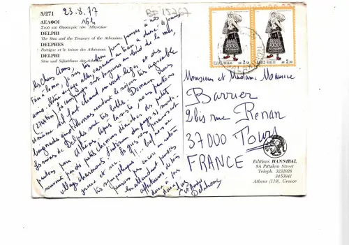 BF15767 delphi the stoa and the tresurry of the a greece france front/back image