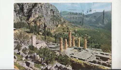 BF29367 Delphi Ansicht des Akropolis Tempels Griechenland Vorder-/Rückseite Bild